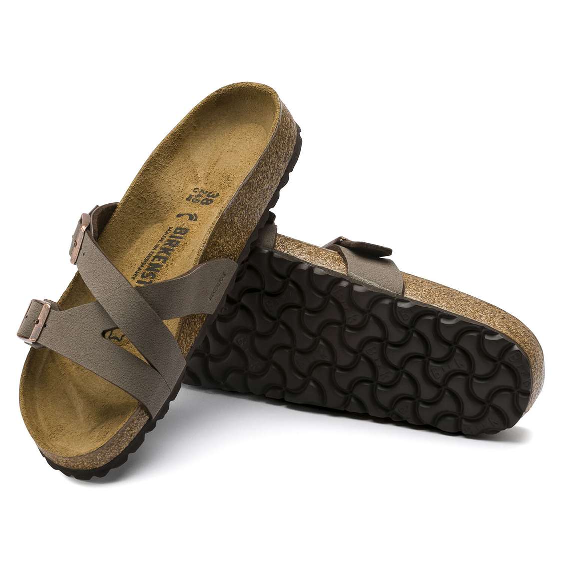 Yellow Birkenstock Yao Birkibuc Women's Two Strap Sandals | 646K7HYMVSK