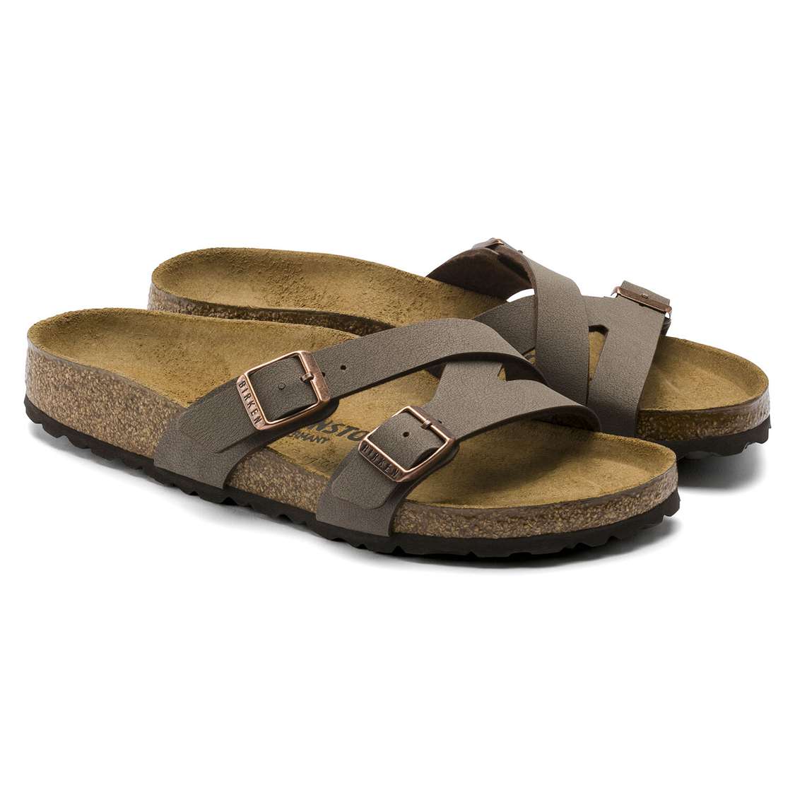 Yellow Birkenstock Yao Birkibuc Women's Two Strap Sandals | 646K7HYMVSK