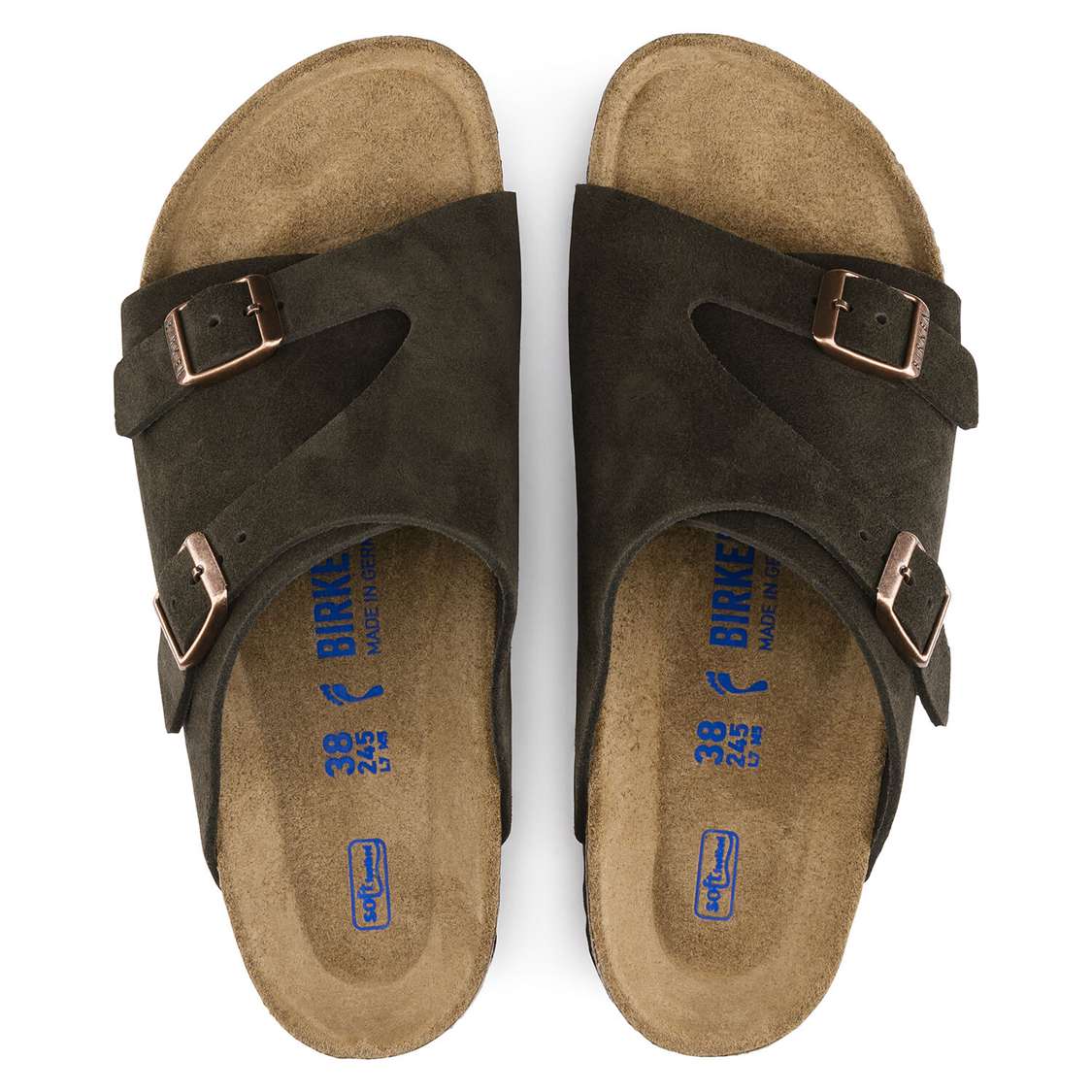 Yellow Birkenstock Zürich Soft Footbed Suede Leather Men's One Strap Sandals | nWGjM4JlvdR