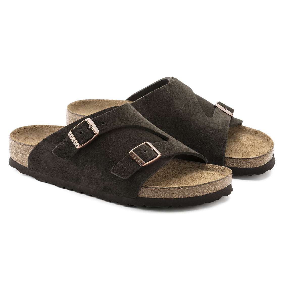 Yellow Birkenstock Zürich Soft Footbed Suede Leather Men's One Strap Sandals | nWGjM4JlvdR