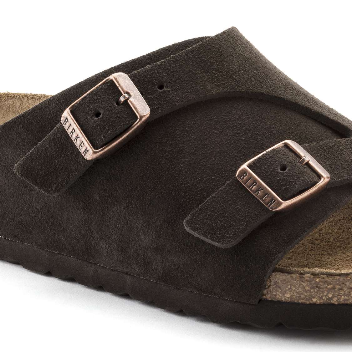 Yellow Birkenstock Zürich Soft Footbed Suede Leather Men's One Strap Sandals | nWGjM4JlvdR